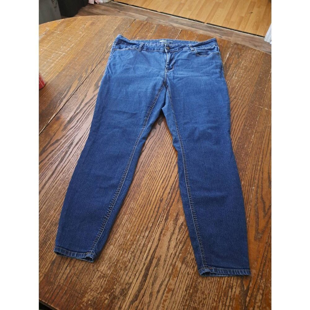 Old Navy Women’s Plus 18+ Blue Super Skinny Jeans Stretch Denim Casual Pants